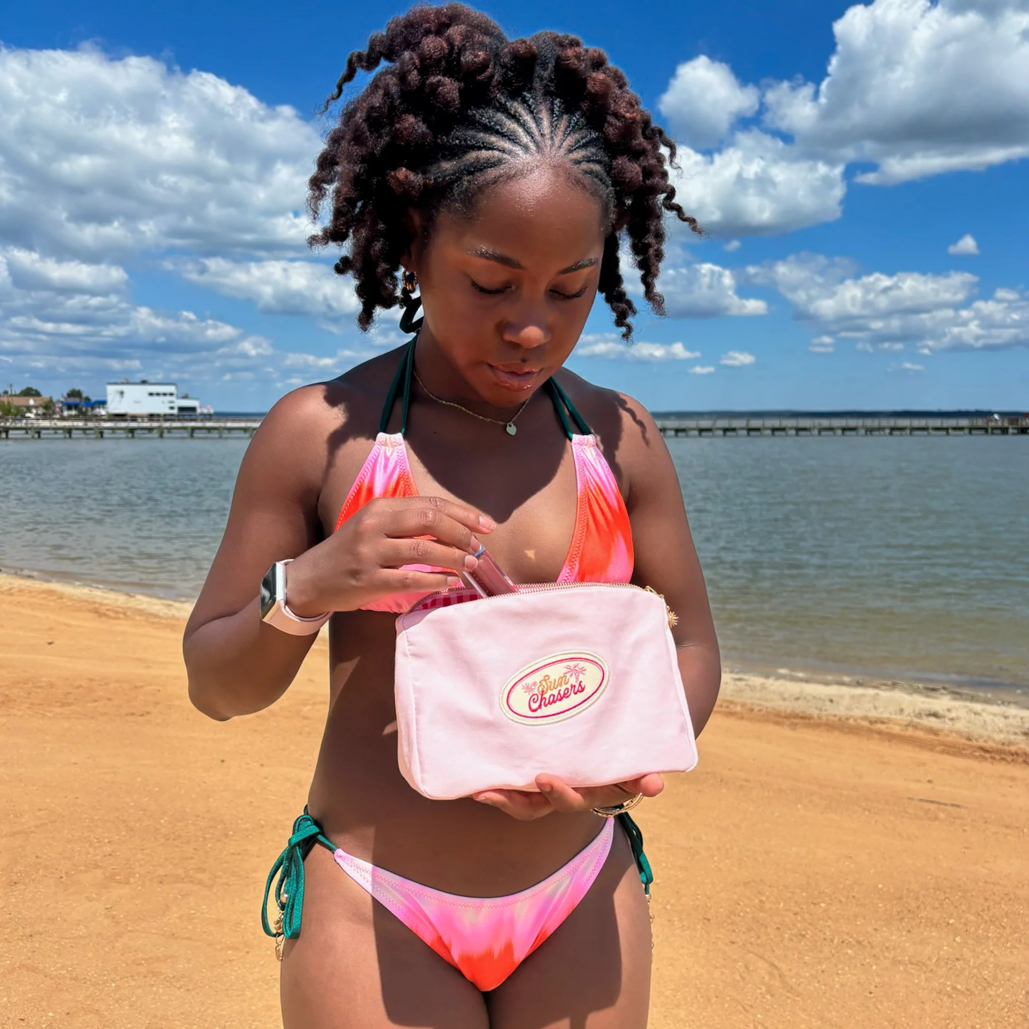 Beach Pouch - Pink Prosecco - Image 4