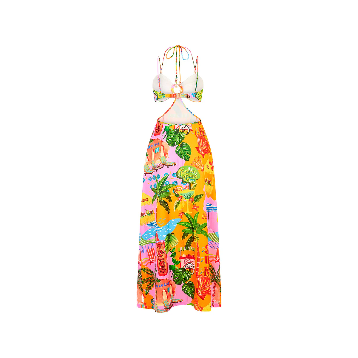 Beaded Cut Out Maxi Dress - Sunlit Spritz - Image 8