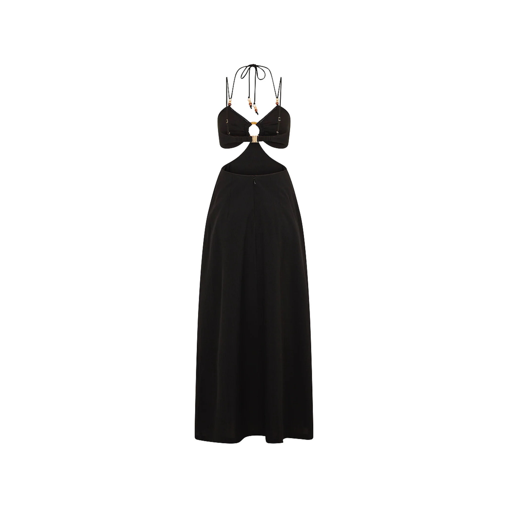 Beaded Cut Out Maxi Dress - Twilight Black - Image 8