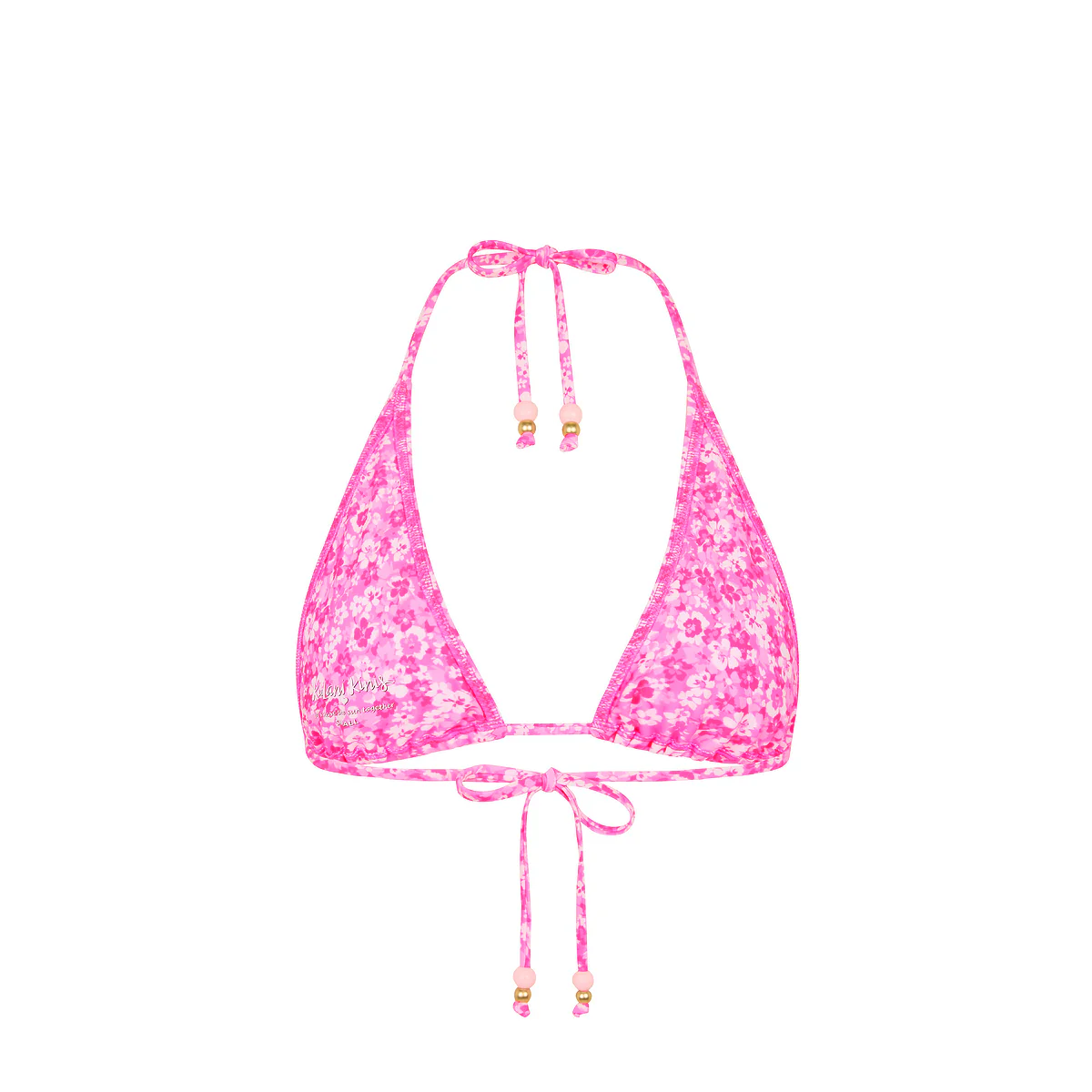 Classic Tie Halter Bikini Top - Berry Burst - Image 8