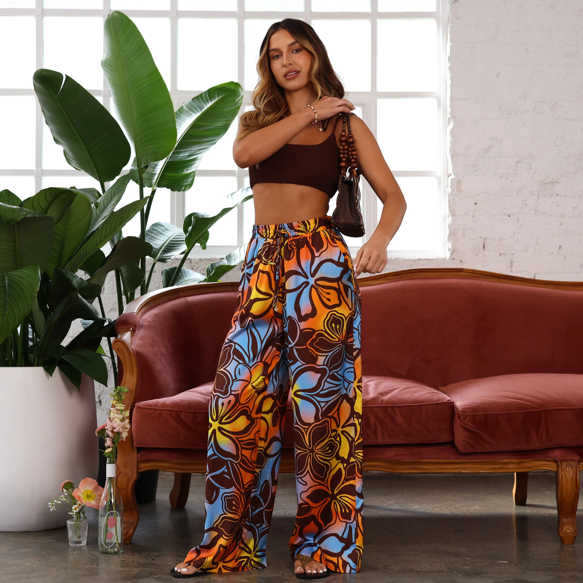 Drawstring Resort Pants - Frangipani Fizz - Image 4