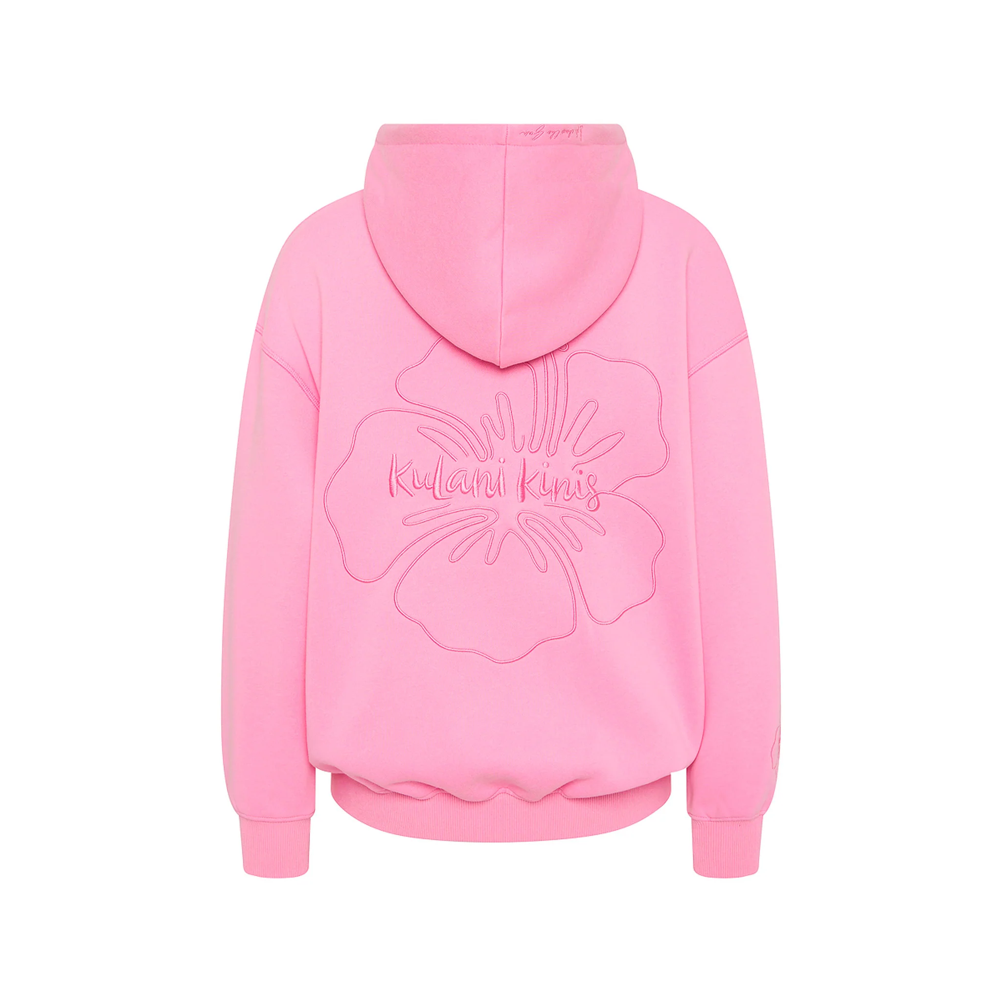 Embroidered Drawstring Hoodie - Powder Puff - Image 10