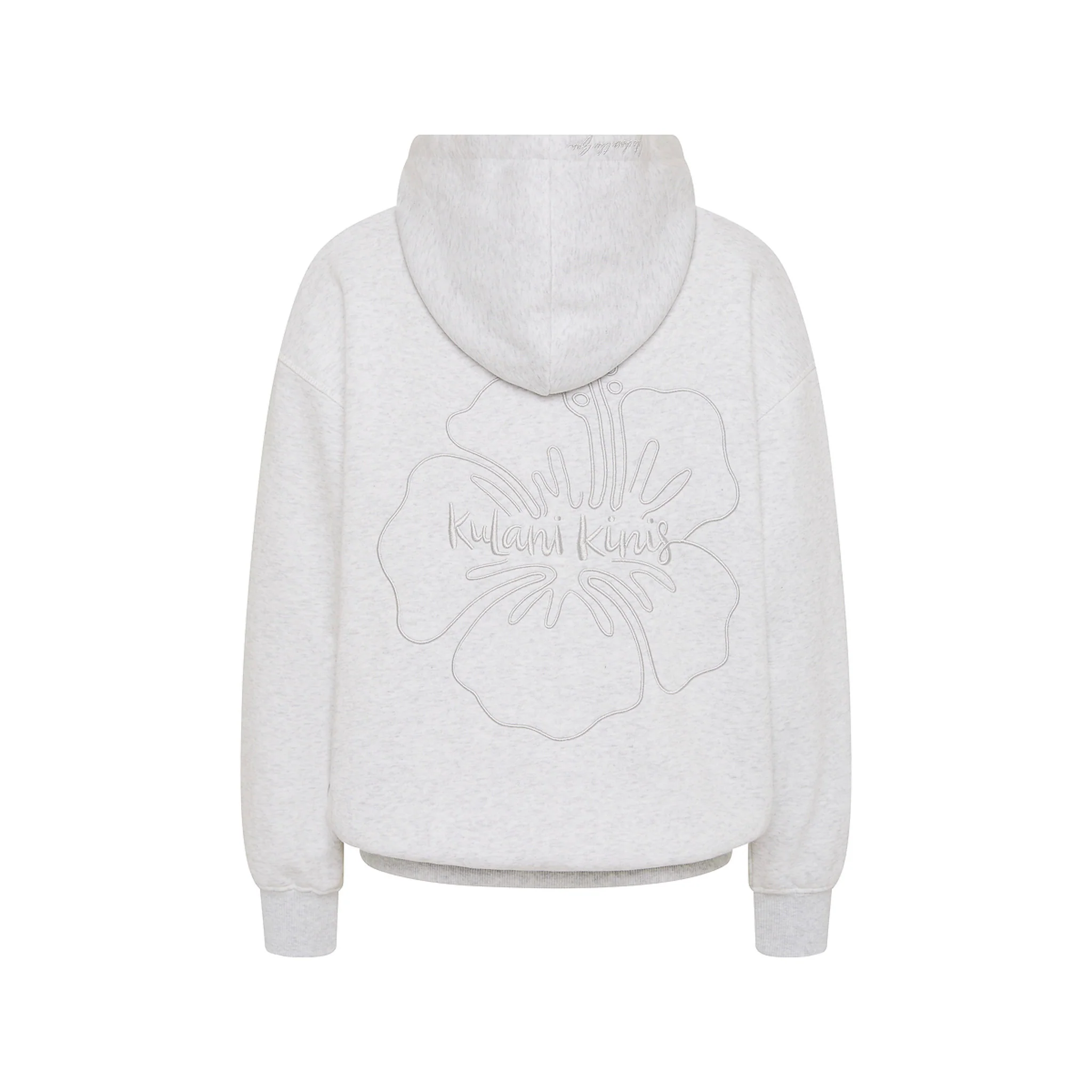 Embroidered Hoodie - Silver Stone - Image 10