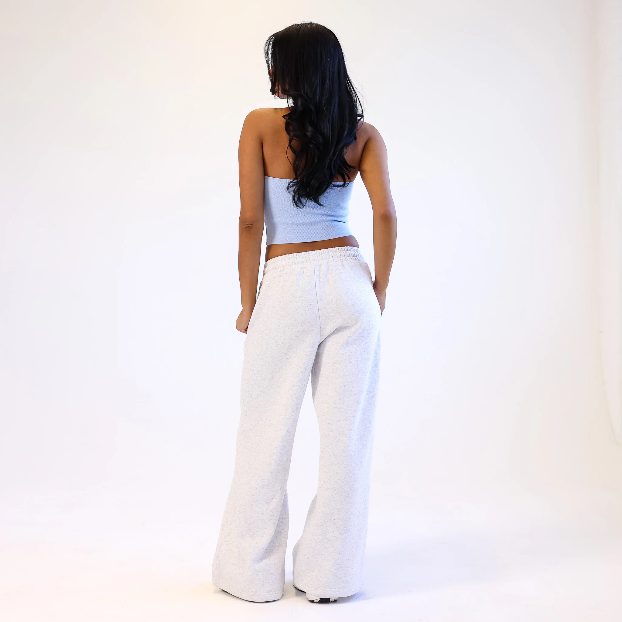 Embroidered Track Pants - Silver Stone - Image 8