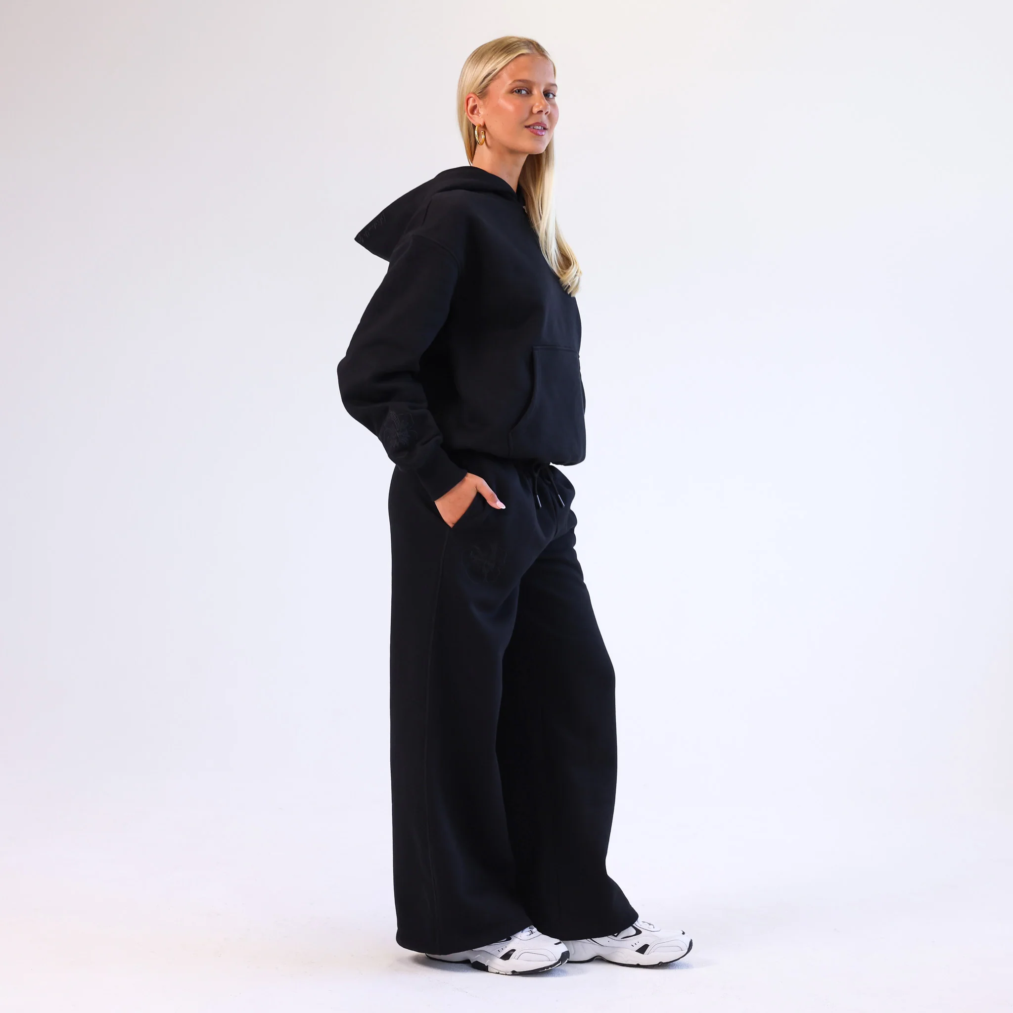 Embroidered Track Pants - Twilight Black - Image 4