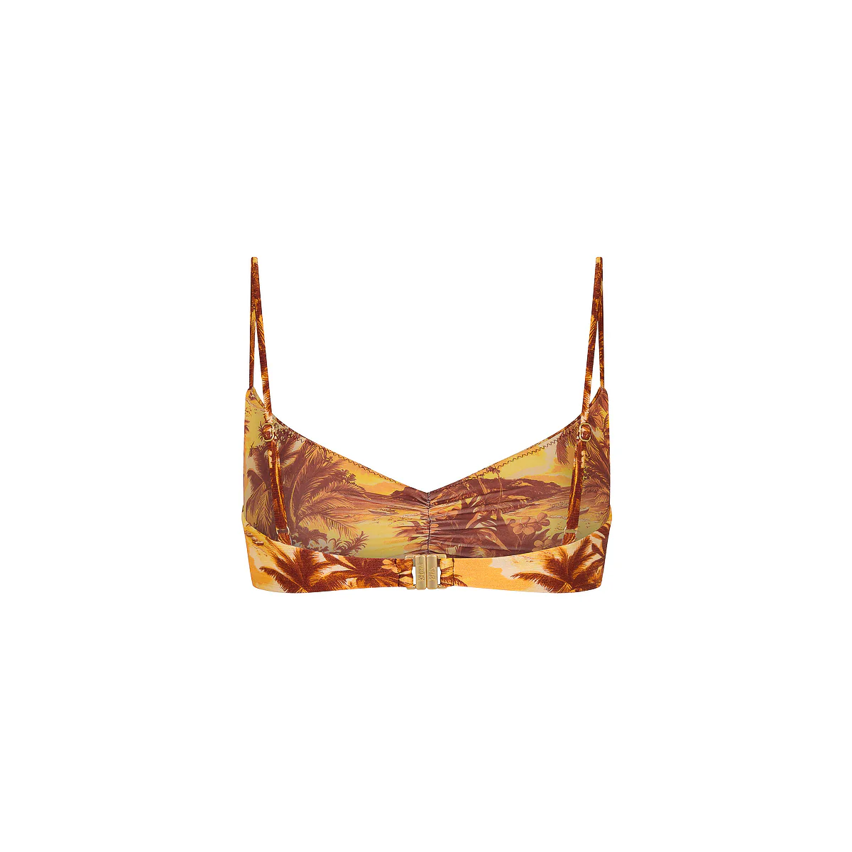 Gathered Mini Crop Bikini Top - Vintage Vacay - Image 8