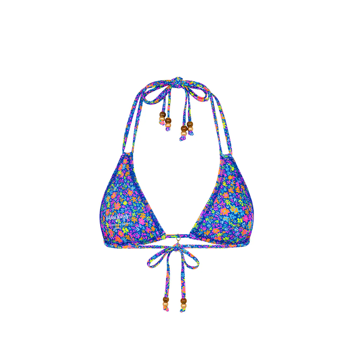 Halter Bralette Bikini Top - Electric Bloom - Image 11