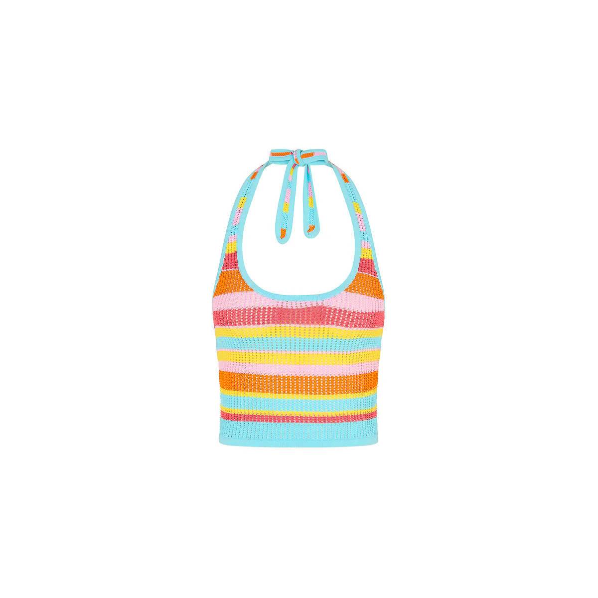 Knit Halter Tie Top - Sunset Strip