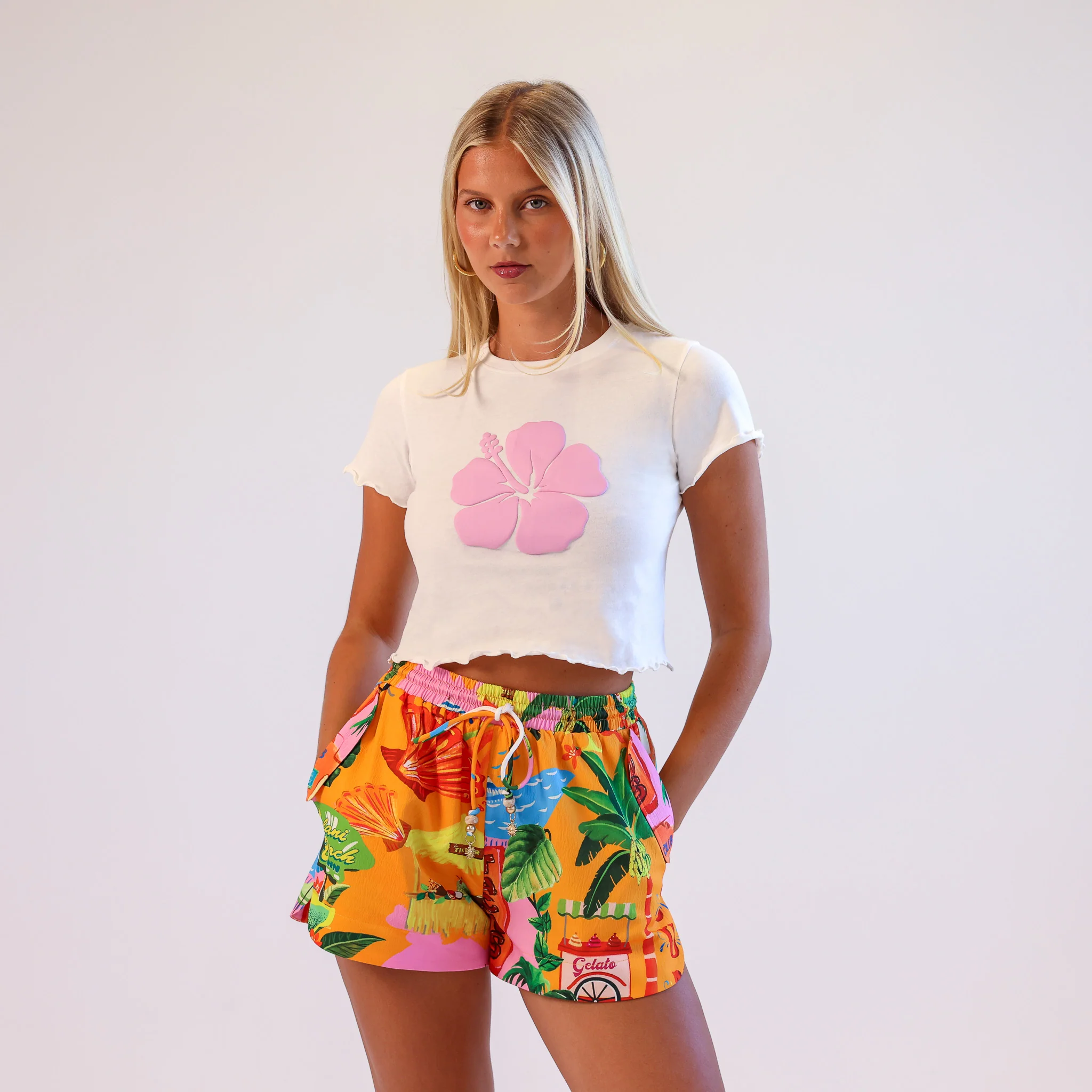 Lightweight Summer Shorts - Sunlit Spritz - Image 2