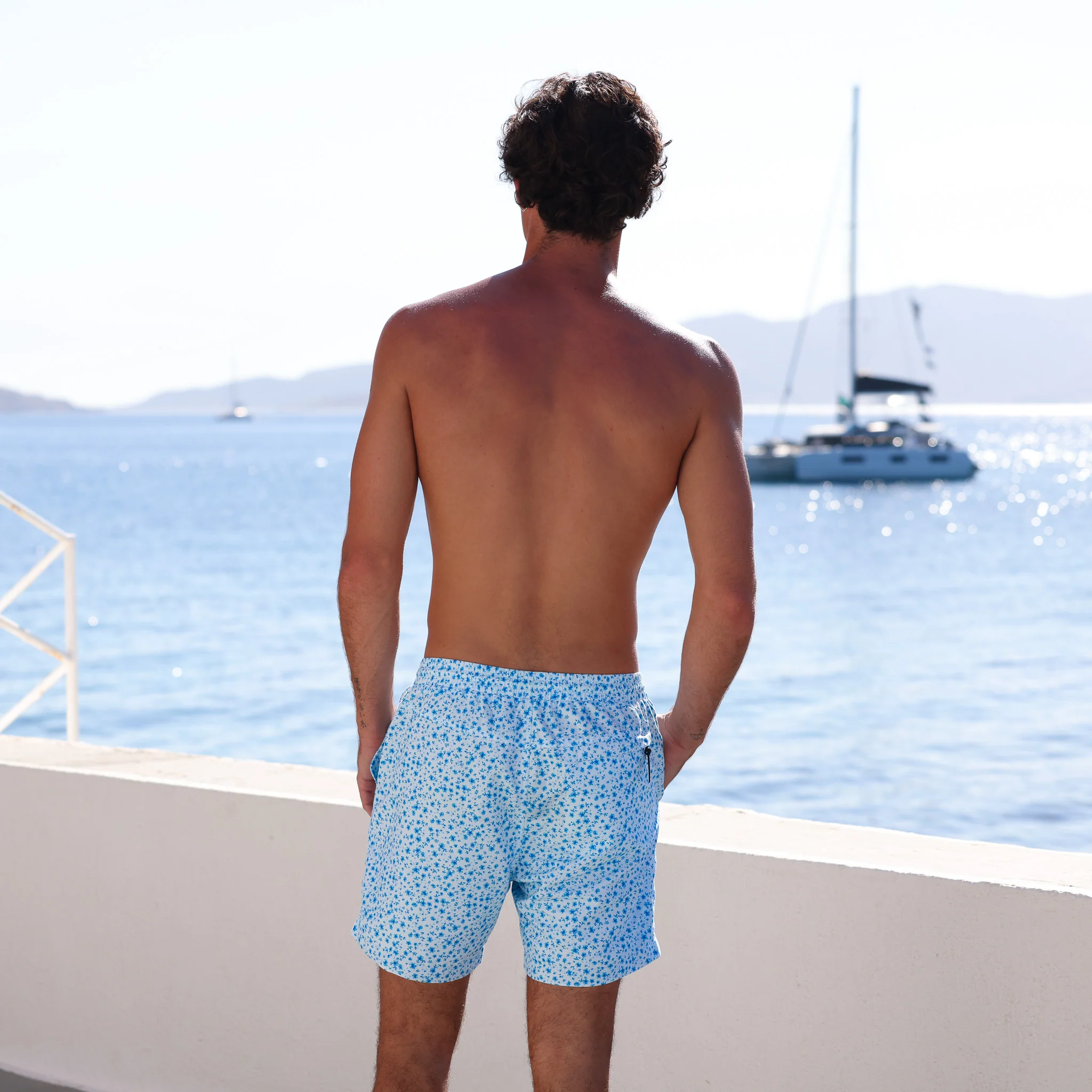 Men's Swim Trunks - Dream Flower - Image 5