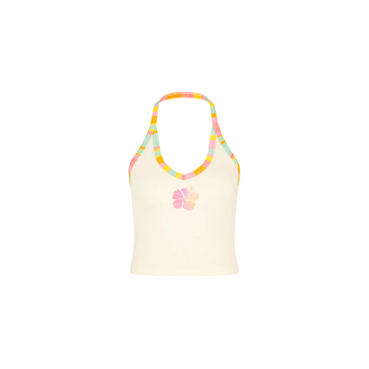 Printed Dip Halter Tank - Summer Sundae