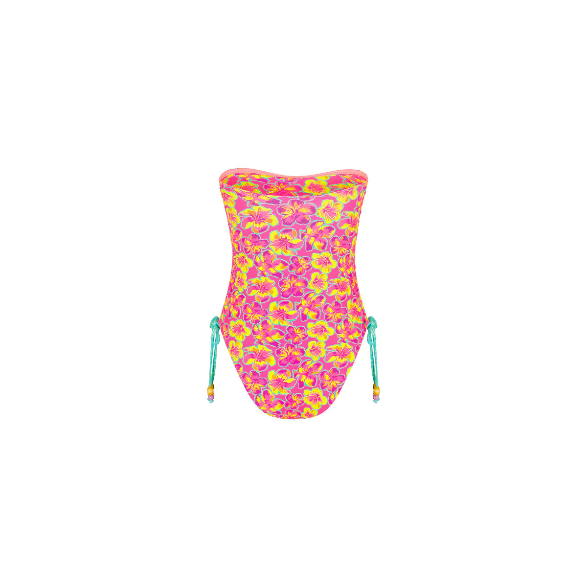 Ruched Bandeau Classic Cut One Piece - Sun Pop - Image 8