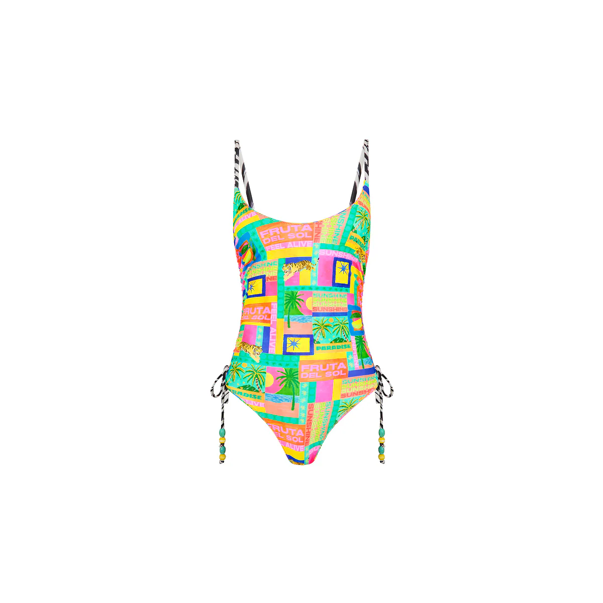 Ruched Tie Side Cheeky One Piece - Sun Honey - Image 10