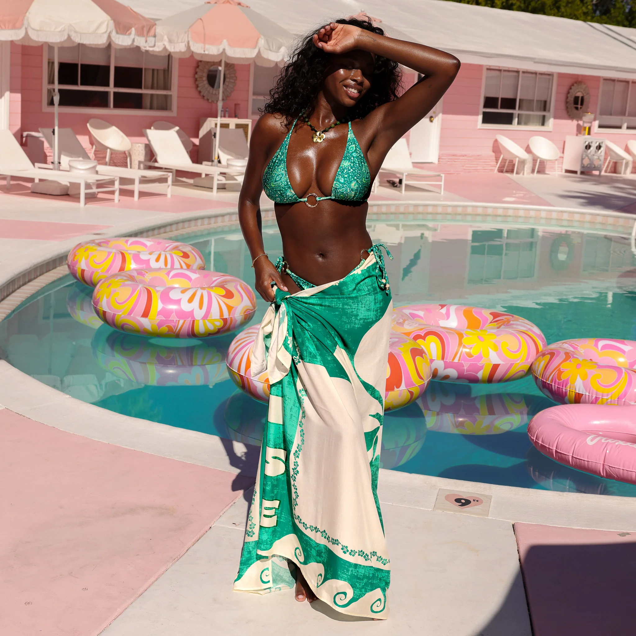 Sarong Cover Up - Emerald Springs - Image 2