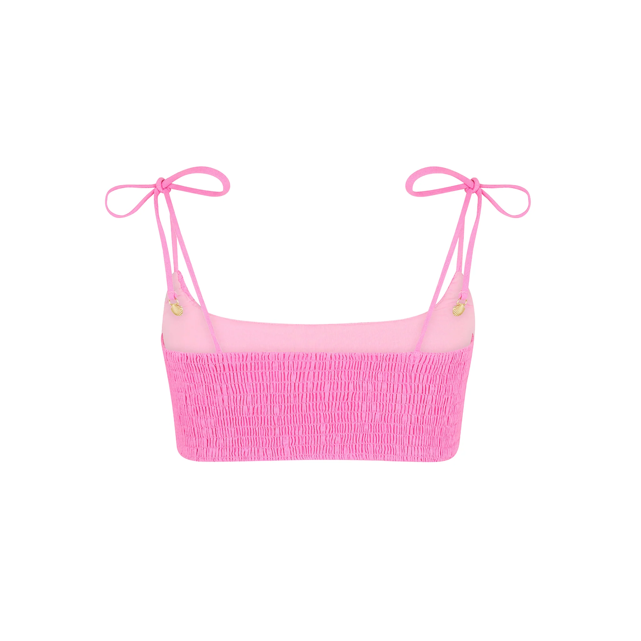 Simple Shirred Tie Crop - Island Rose - Image 9