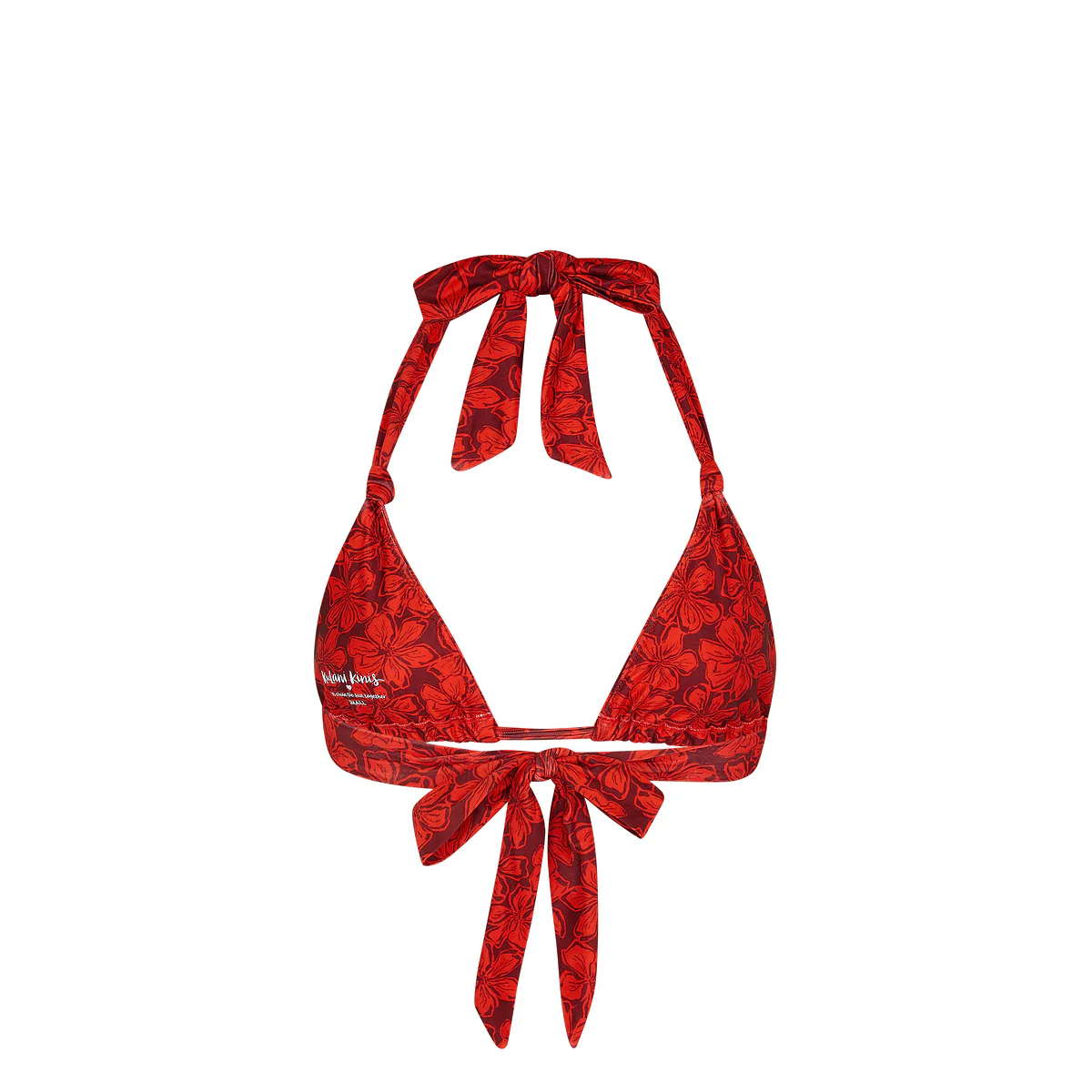 Soft Knot Halter Bikini Top - Sassy Sangria - Image 10