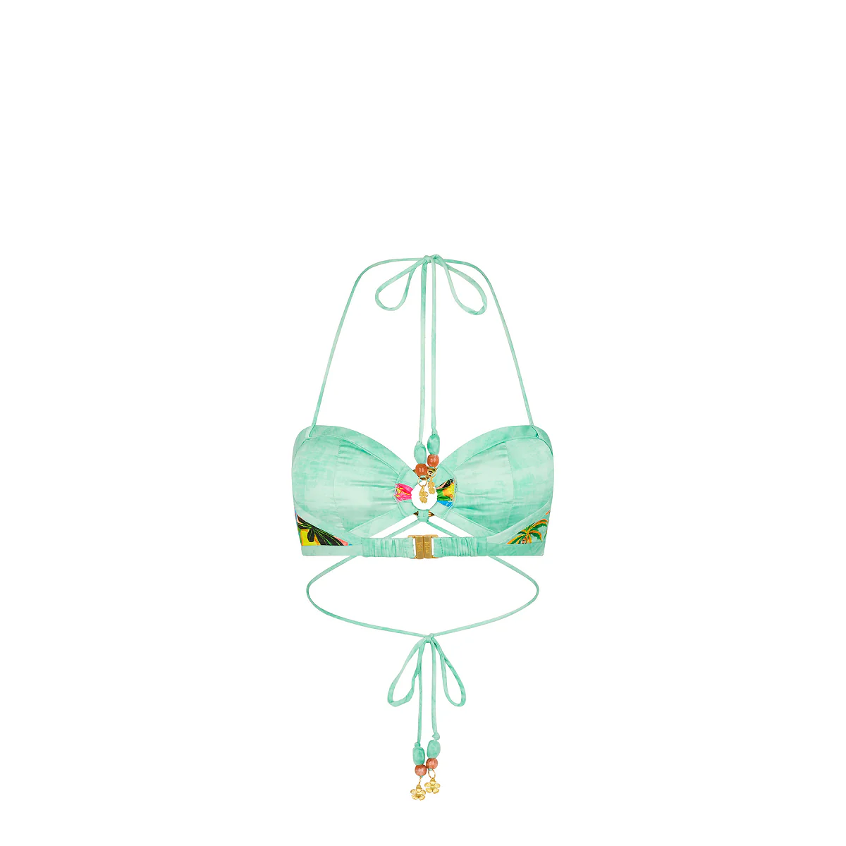 Strappy Ring Tie Crop Top - Ocean Honey - Image 6