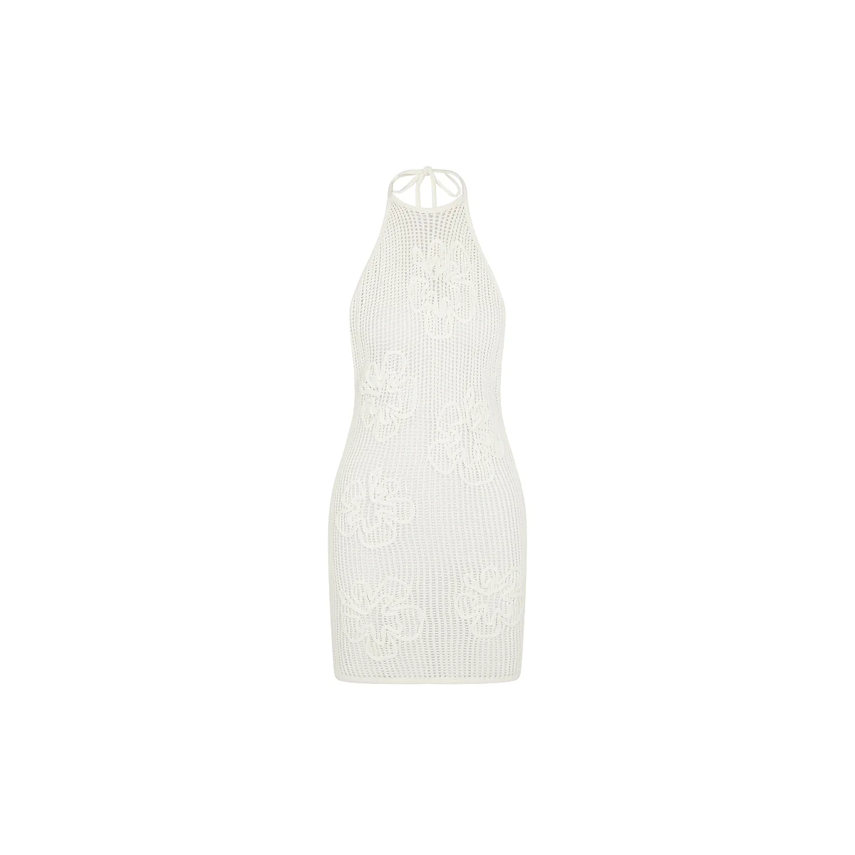 Summer Knit Mini Dress - Whipped White